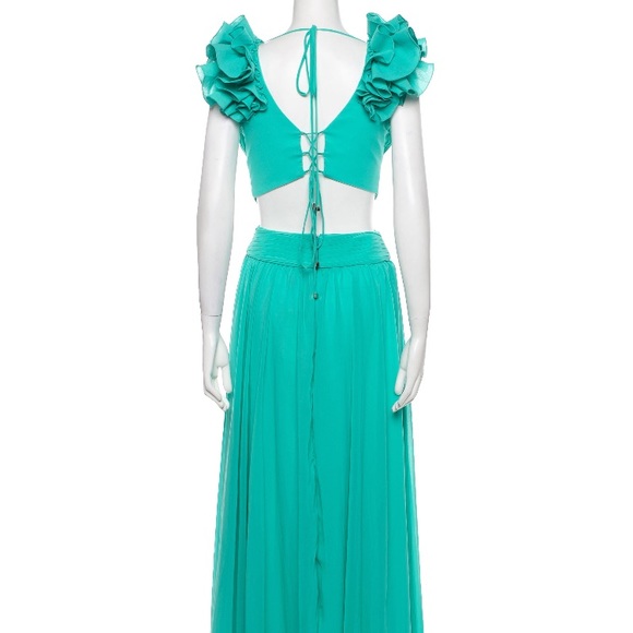 Flutter-Sleeve Ruffle Maxi Dress size 8 new - Picture 8 of 9